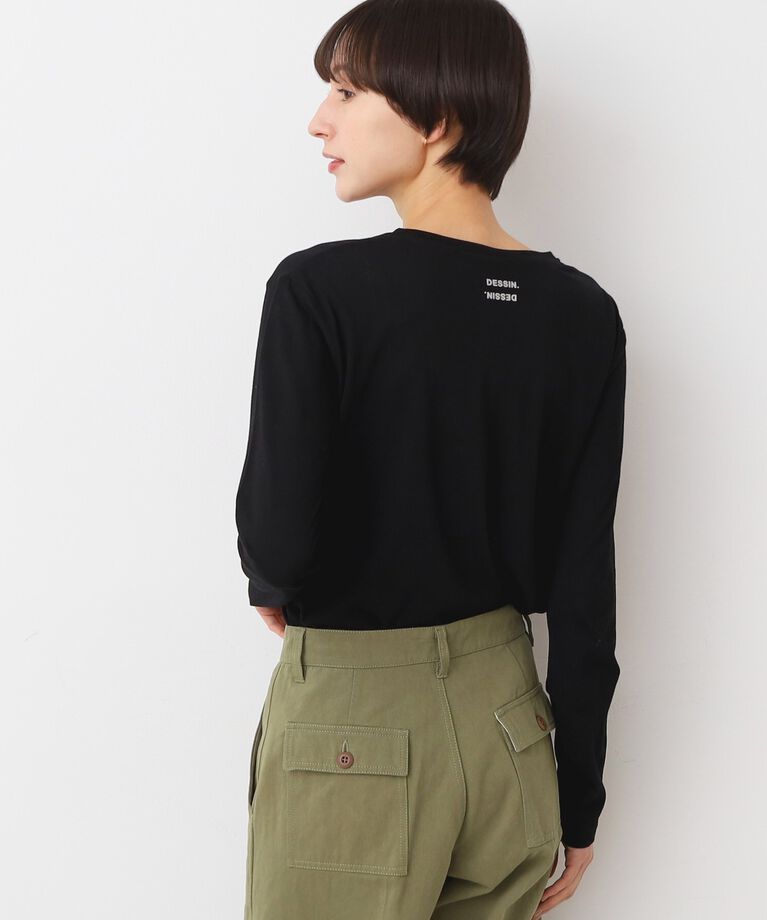 Dessin「【洗える】クルーネックシースルーロンT」|Tシャツ・カットソー|