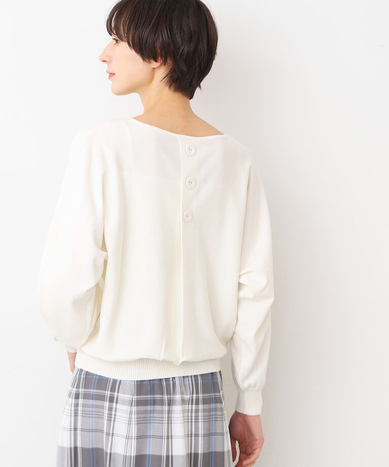 Dessin「【洗える】後ろボタンニットプルオーバー長袖（XS～L）」|ニット・セーター|