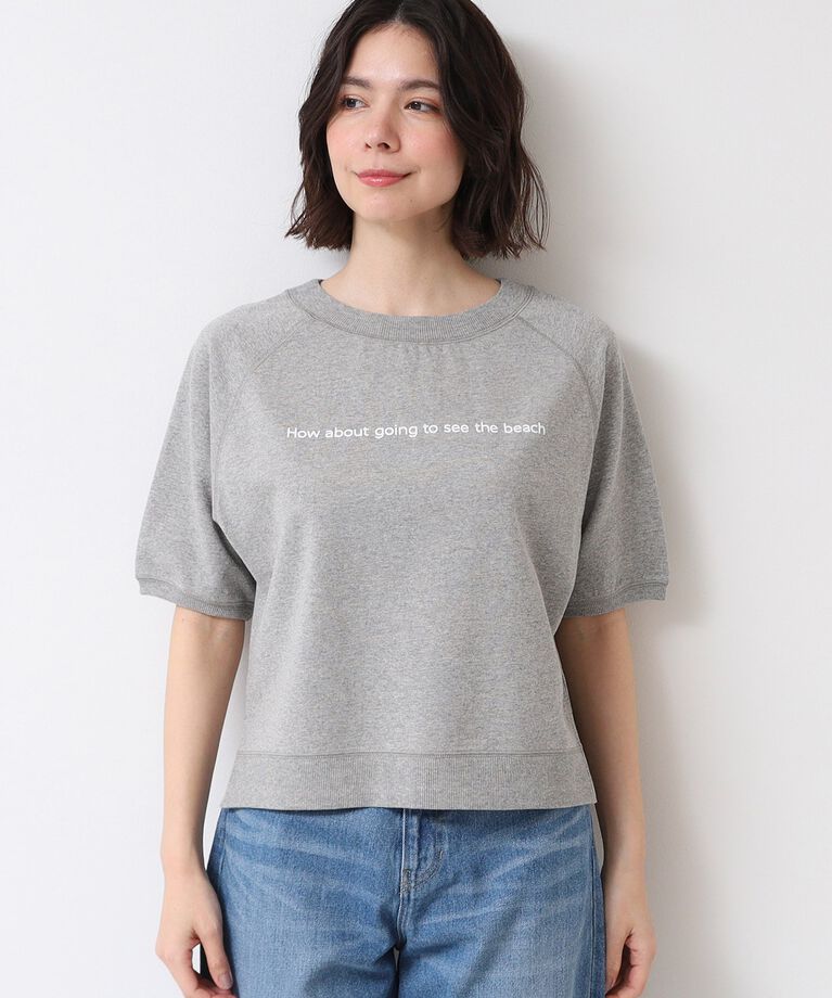Dessin「【洗える】クロップド丈ロゴ半袖カットソー（S～L）」|Tシャツ・カットソー|