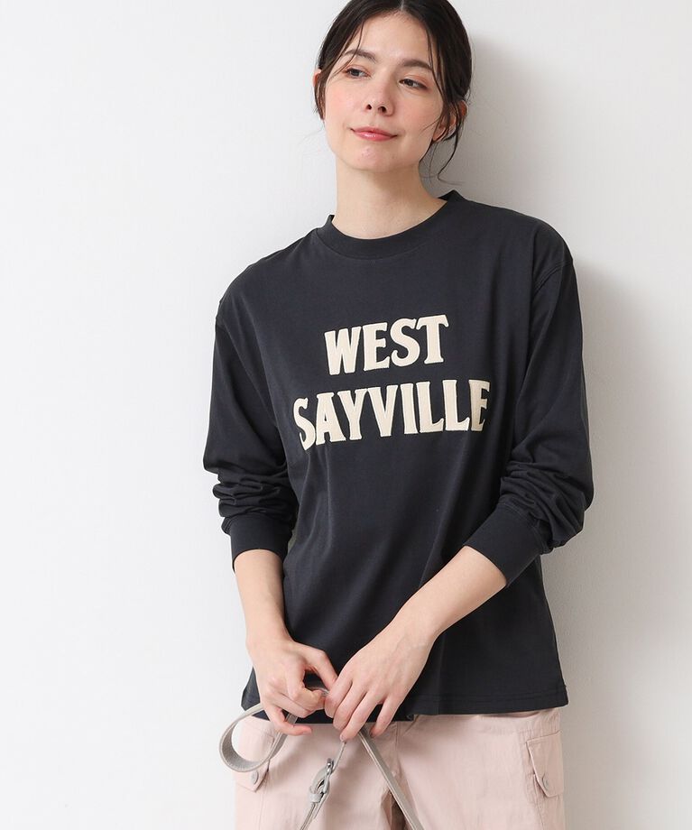 Dessin「【ユニセックス・洗える】ロングスリーブロゴTシャツ」|Tシャツ・カットソー|ネイビー(094)