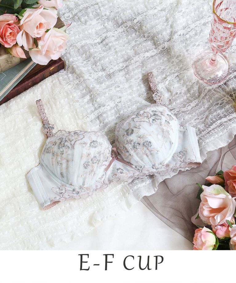 Risa Magli「リア ブラジャー（E-F）＜スウィートリッチ＞」|インナー|サックスブルー(09