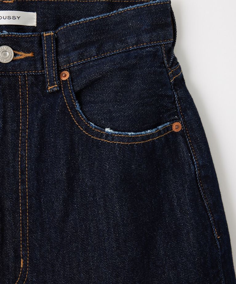 MOUSSY「CUT OUT WIDE STRAIGHT」|デニム|
