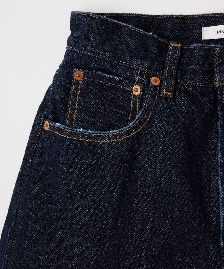 MOUSSY「CUT OUT WIDE STRAIGHT」|デニム|