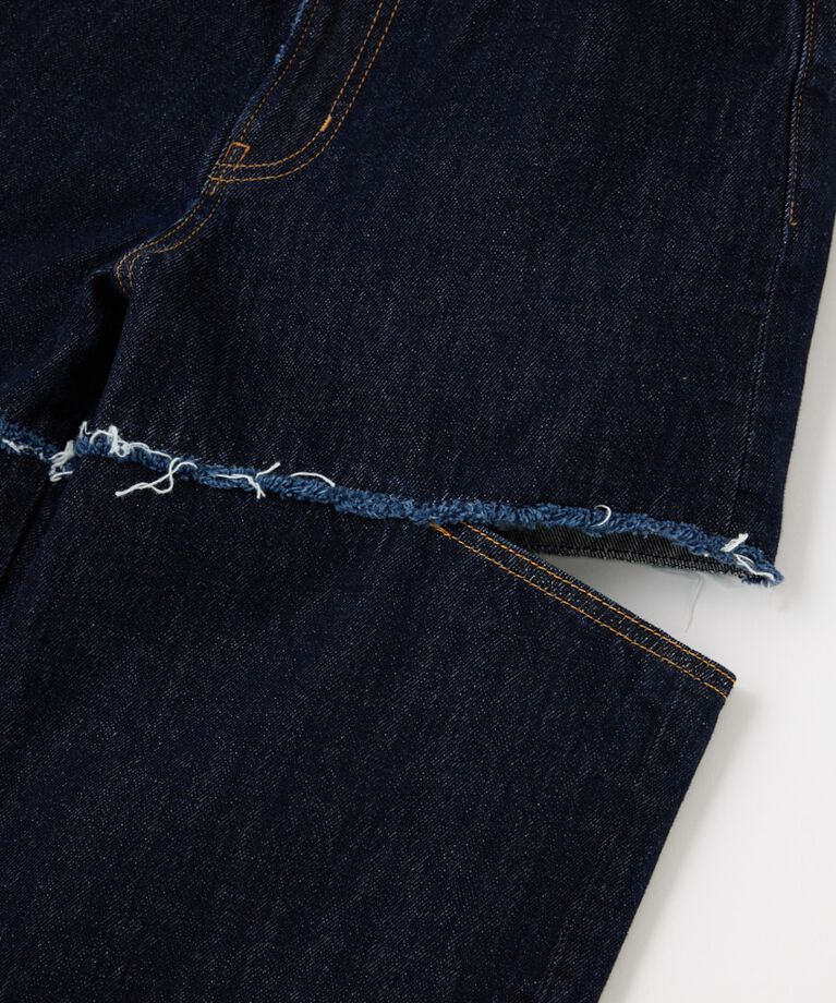 MOUSSY「CUT OUT WIDE STRAIGHT」|デニム|