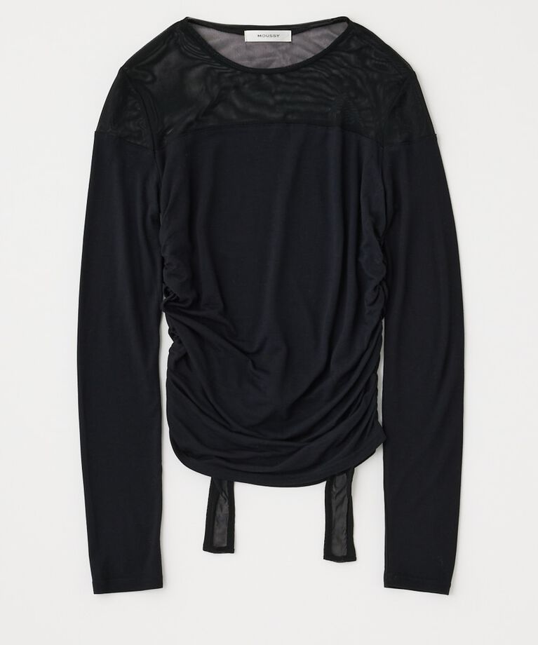 MOUSSY「SHEER LAYERED LS トップス」|Tシャツ・カットソー|