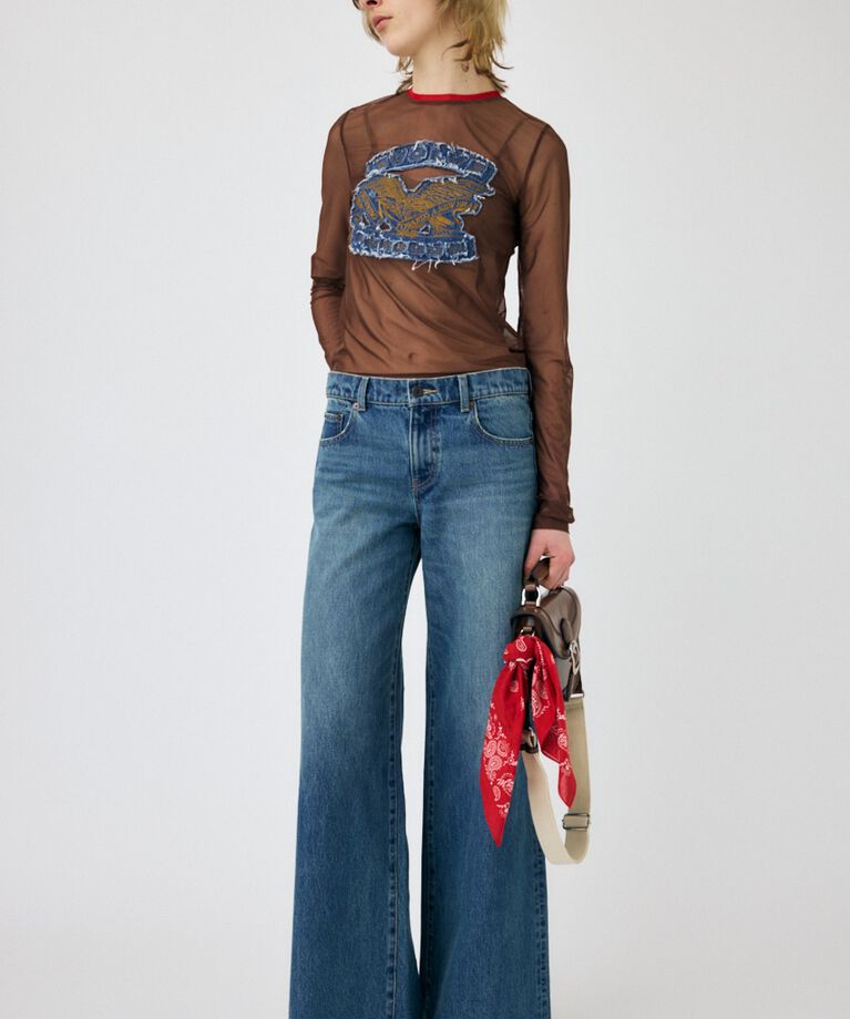 MOUSSY「W WAIST WIDE LEG STRAIGHT」|デニム|