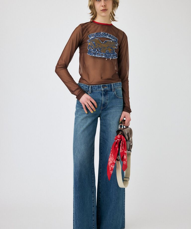 MOUSSY「W WAIST WIDE LEG STRAIGHT」|デニム|