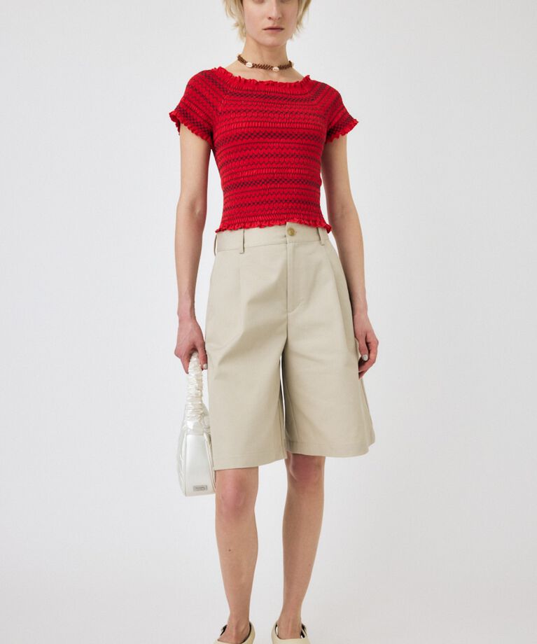 MOUSSY「EMBROIDERY CUT トップス」|Tシャツ・カットソー|