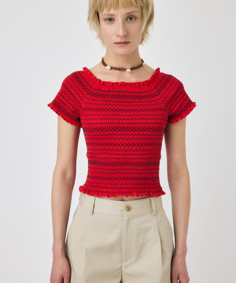 MOUSSY「EMBROIDERY CUT トップス」|Tシャツ・カットソー|