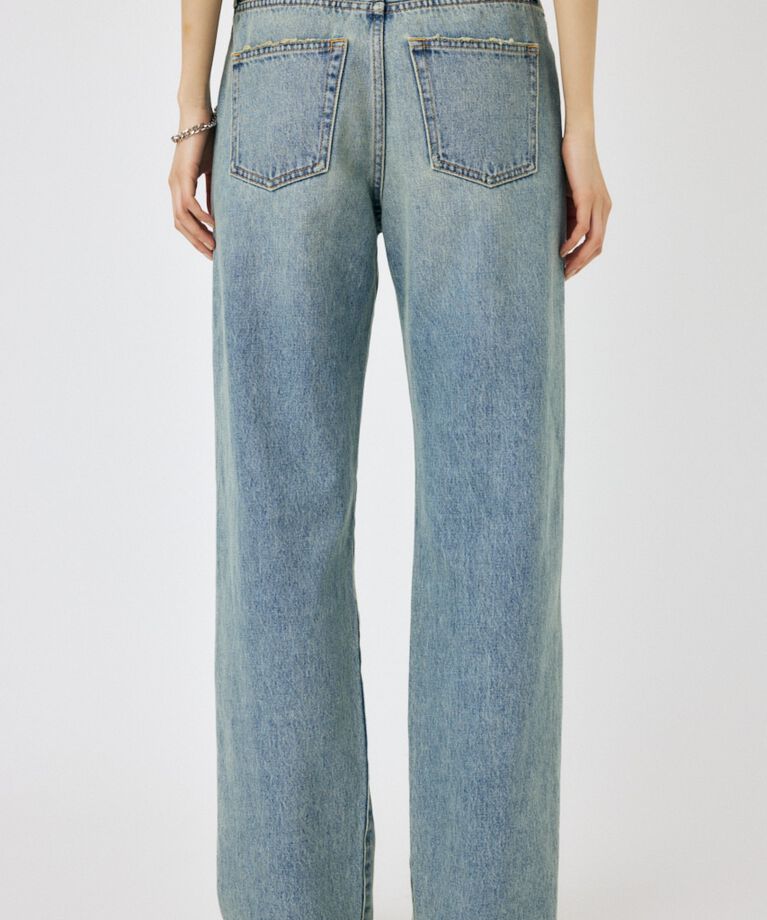 MOUSSY「HIGH DAMAGED STRAIGHT」|デニム|