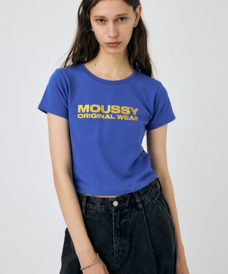MOUSSY「RHINESTONE MOUSSY Tシャツ」|Tシャツ・カットソー|