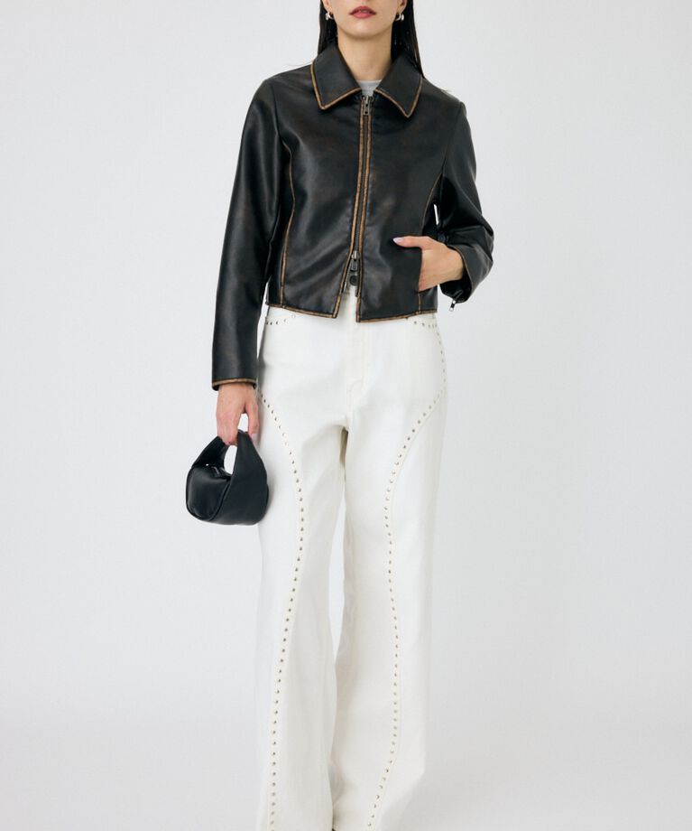 MOUSSY「FAUX LEATHER MINIMAL ジャケット」|その他|