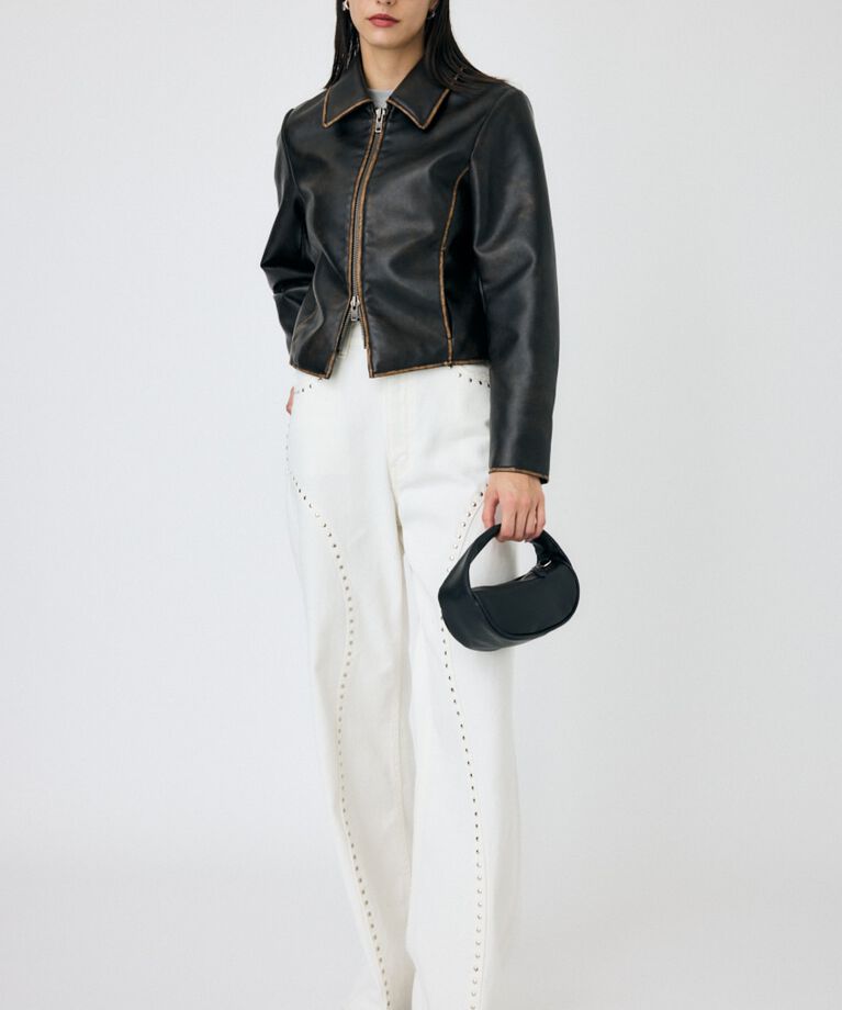 MOUSSY「FAUX LEATHER MINIMAL ジャケット」|その他|