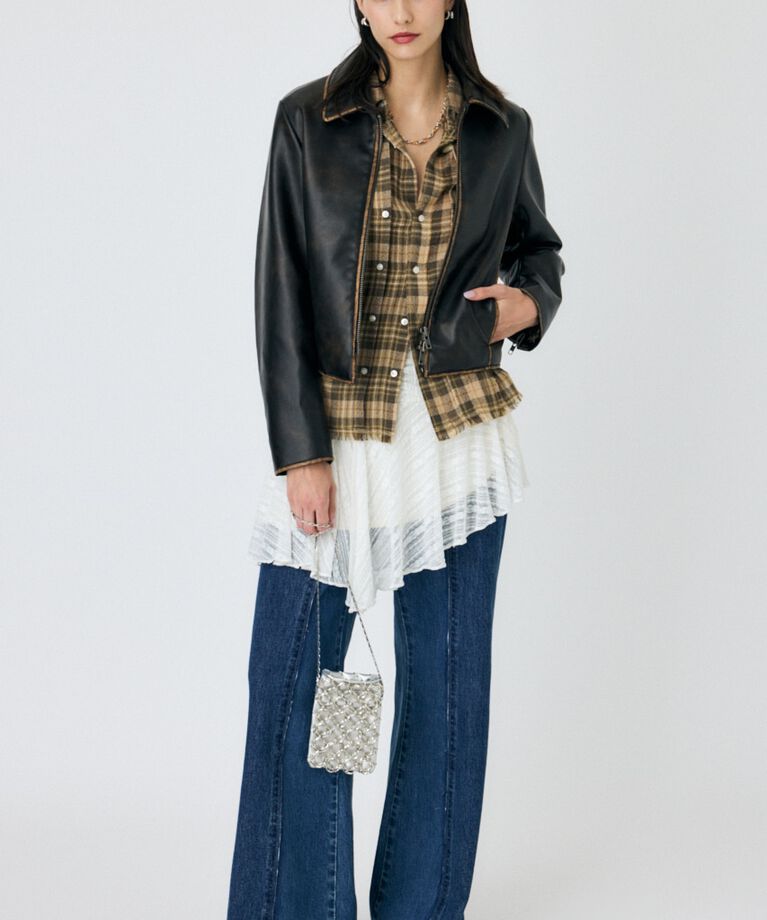 MOUSSY「FAUX LEATHER MINIMAL ジャケット」|その他|