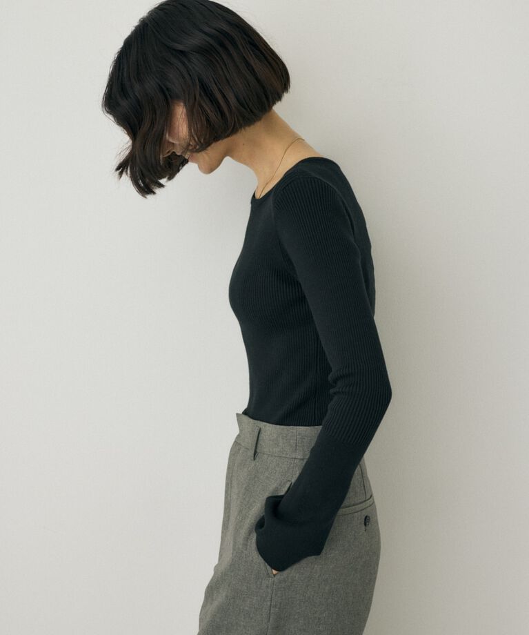 MOUSSY「ニットボディスーツ　オーガニックコットン×再生繊維混」|ニット・セーター|