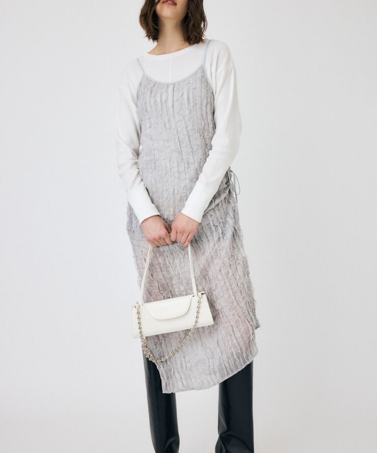 MOUSSY「SHEER FRILL キャミドレス」|ワンピース|