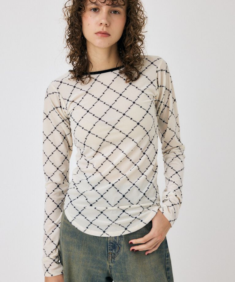 MOUSSY「BACK OPEN シアートップス」|Tシャツ・カットソー|WHT