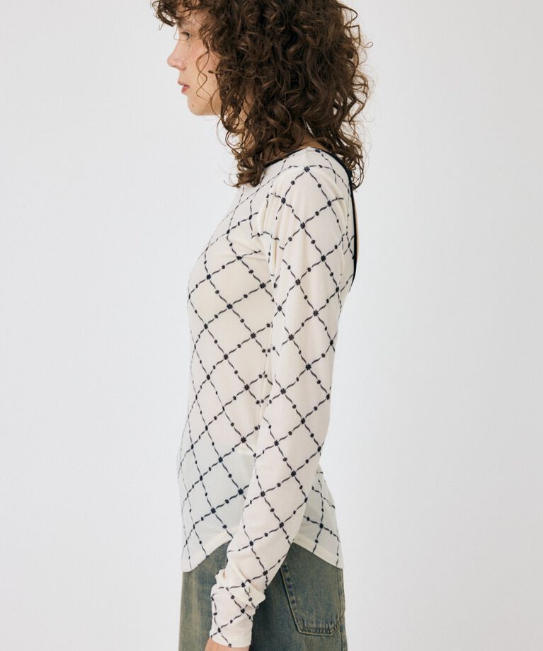 MOUSSY「BACK OPEN シアートップス」|Tシャツ・カットソー|