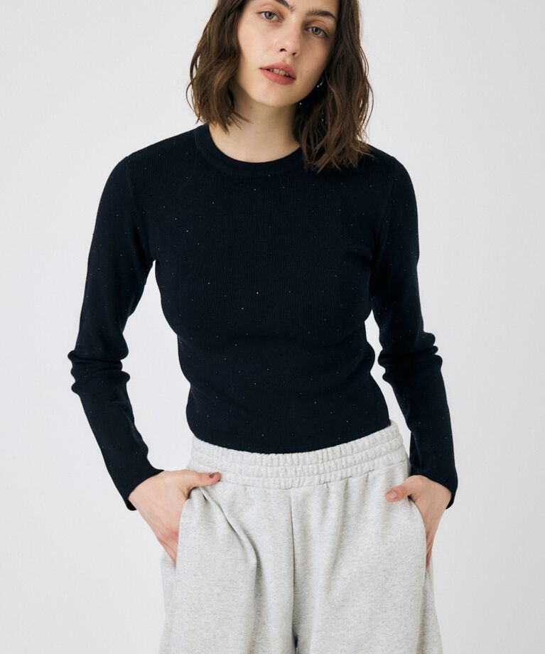 MOUSSY「RHINESTONE ニットトップス」|ニット・セーター|