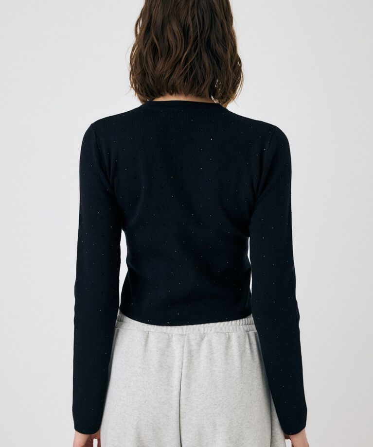 MOUSSY「RHINESTONE ニットトップス」|ニット・セーター|