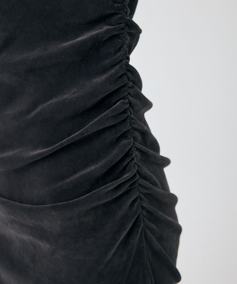 MOUSSY「VELVET GATHER ドレス」|ワンピース|