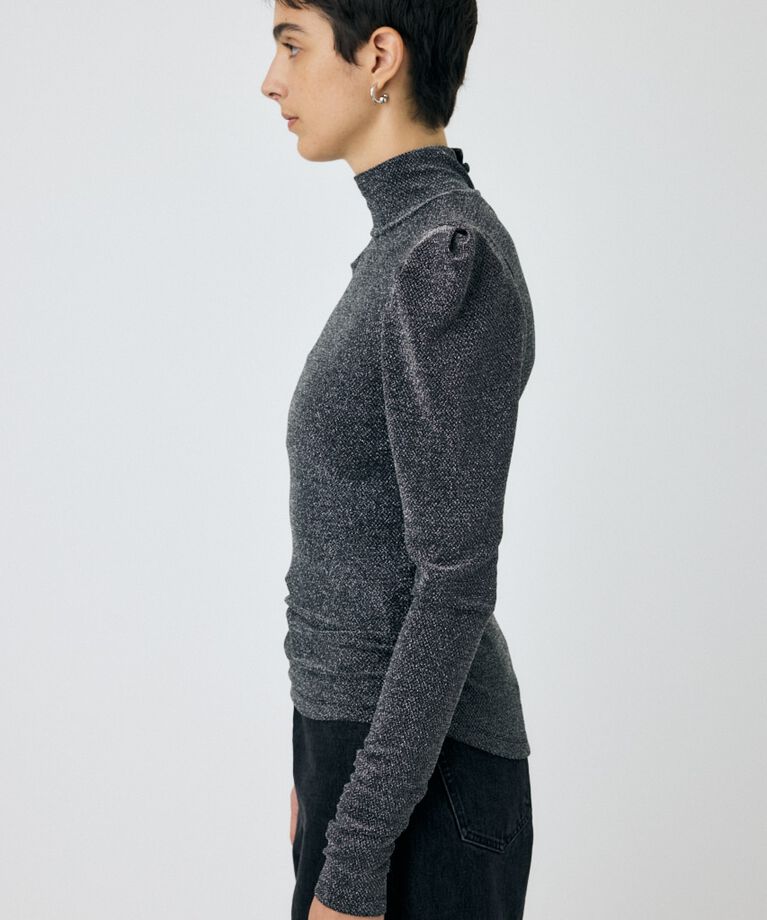 MOUSSY「POINT SHOULDER グリッタートップス」|Tシャツ・カットソー|