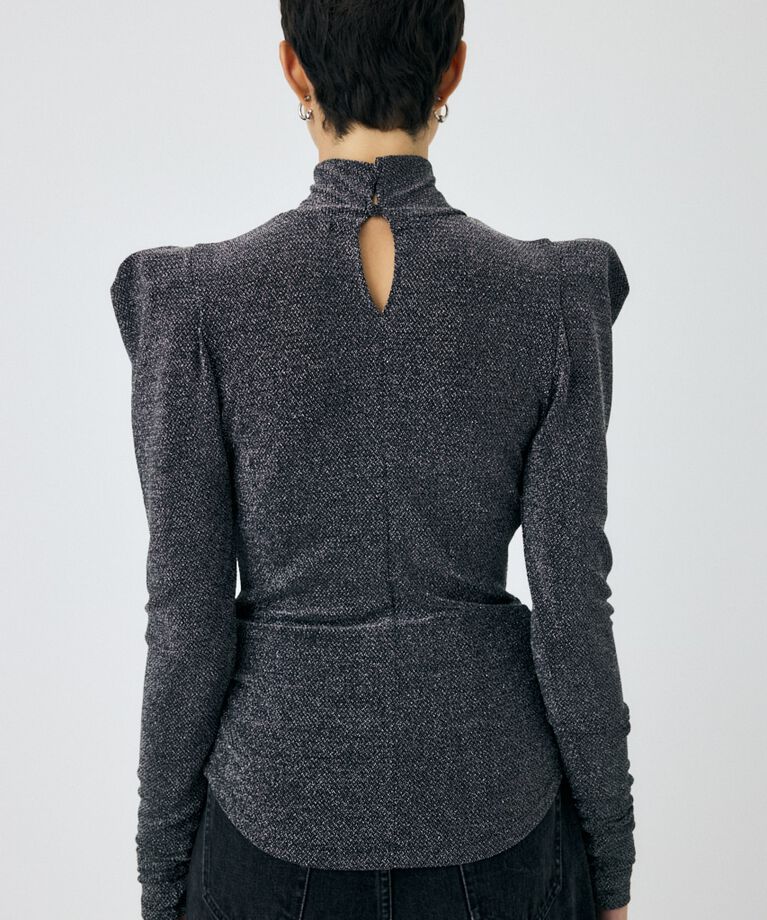 MOUSSY「POINT SHOULDER グリッタートップス」|Tシャツ・カットソー|