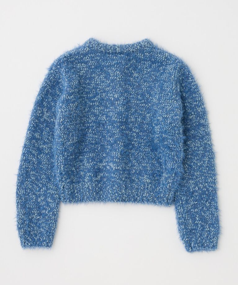MOUSSY「GLITTER SHAGGY ニットカーディガン」|カーディガン|
