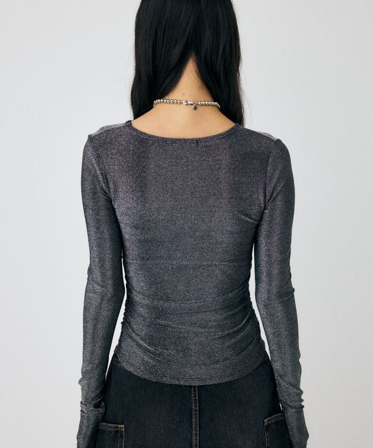 MOUSSY「CROSS GATHER SLIM トップス」|Tシャツ・カットソー|