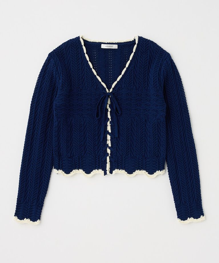 MOUSSY「OPEN STITCH レースアップニット」|ニット・セーター|