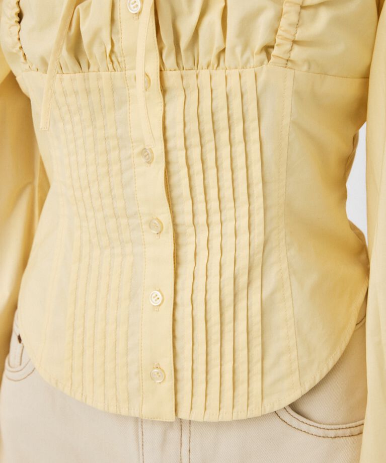 MOUSSY「PUFF SLEEVE CORSET FIT ブラウス」|シャツ・ブラウス|