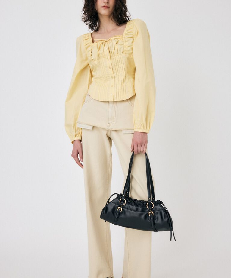 MOUSSY「PUFF SLEEVE CORSET FIT ブラウス」|シャツ・ブラウス|