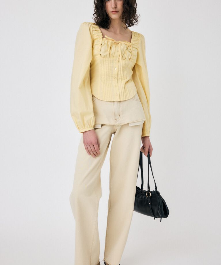 MOUSSY「PUFF SLEEVE CORSET FIT ブラウス」|シャツ・ブラウス|