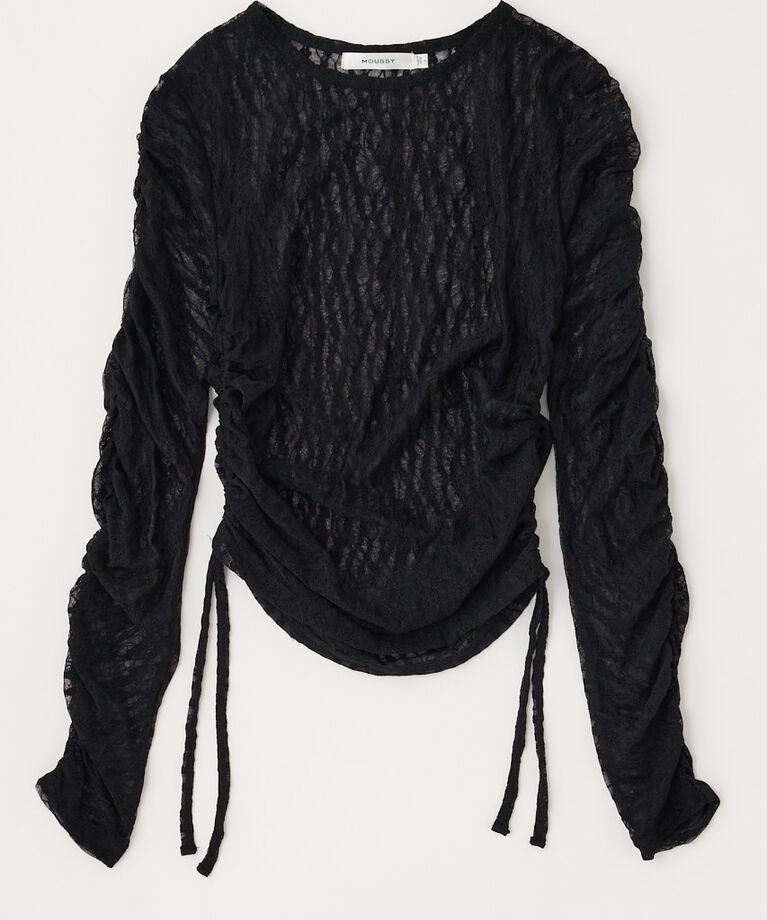 MOUSSY「SHIRRING レーストップス」|Tシャツ・カットソー|