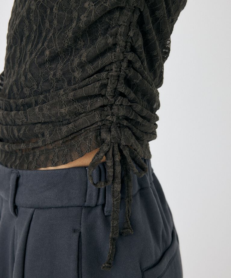 MOUSSY「SHIRRING レーストップス」|Tシャツ・カットソー|