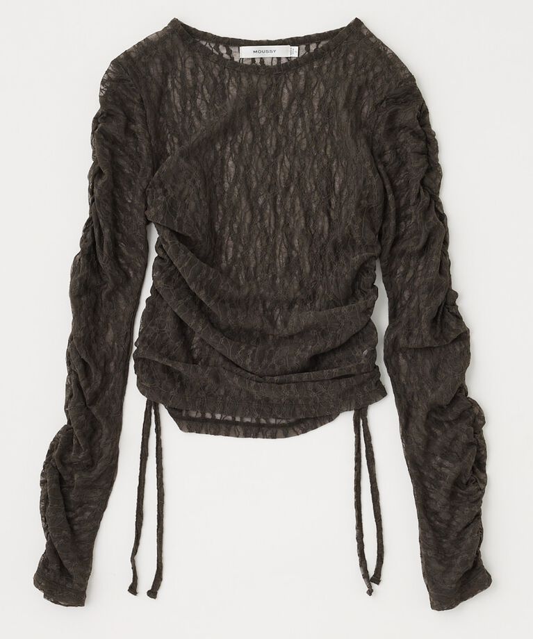MOUSSY「SHIRRING レーストップス」|Tシャツ・カットソー|