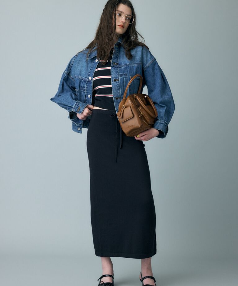 MOUSSY「TUCK SLEEVE デニムジャケット」|デニムジャケット|