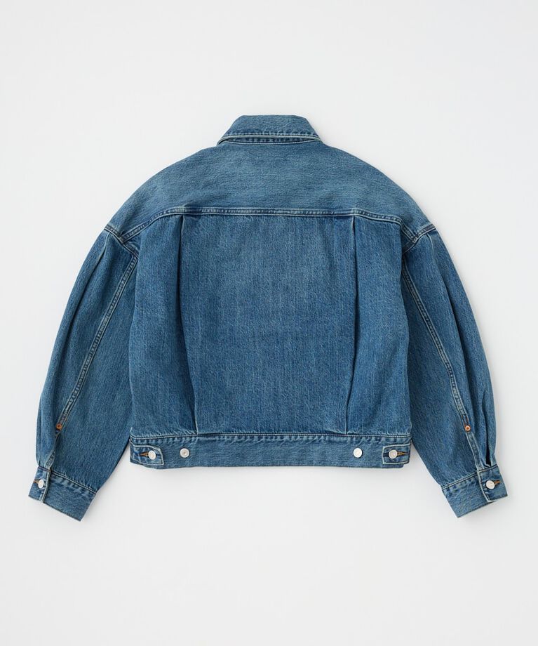 MOUSSY「TUCK SLEEVE デニムジャケット」|デニムジャケット|