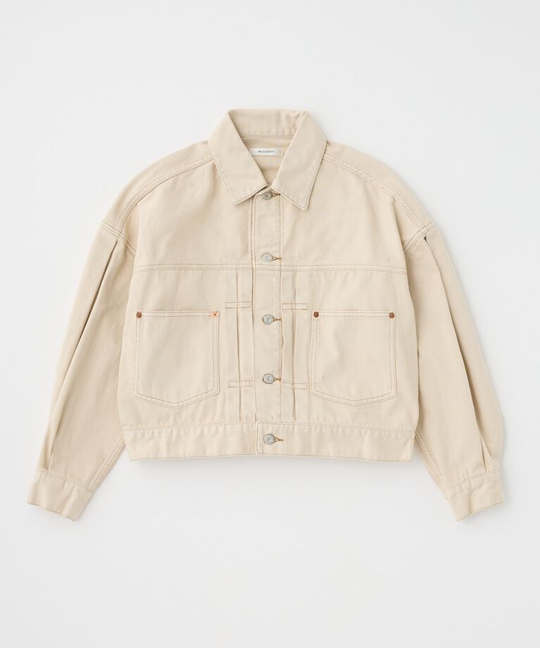 MOUSSY「TUCK SLEEVE デニムジャケット」|デニムジャケット|