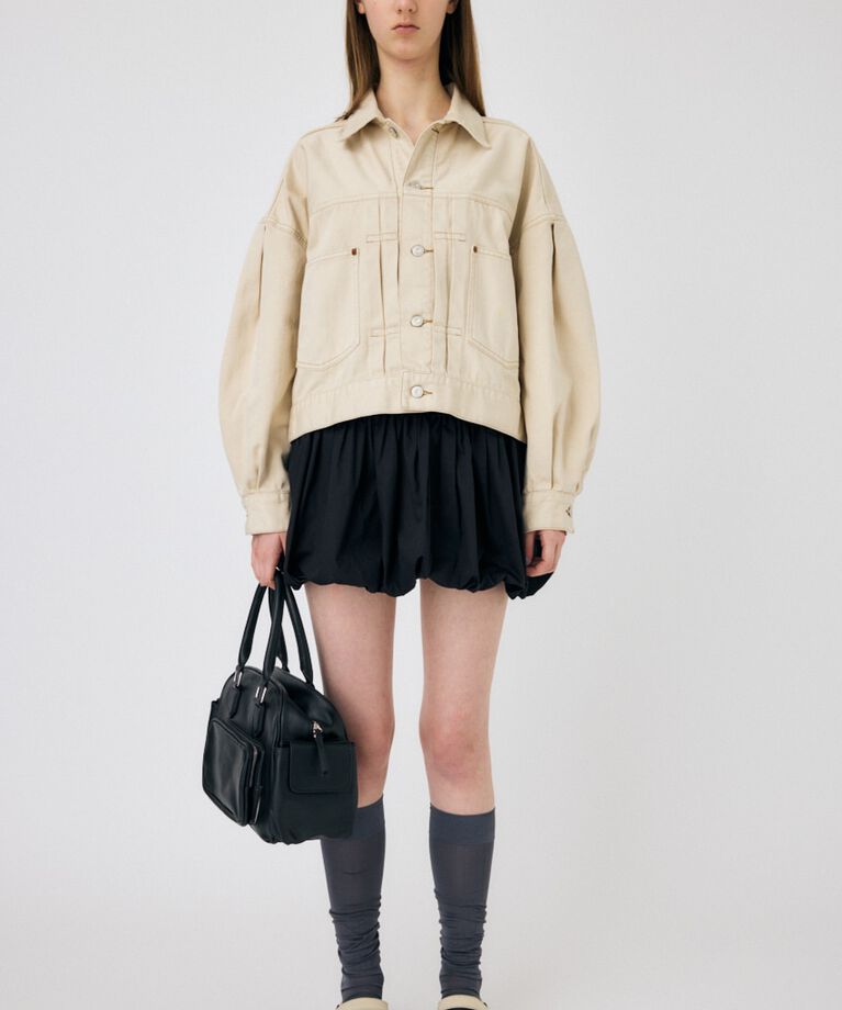MOUSSY「TUCK SLEEVE デニムジャケット」|デニムジャケット|
