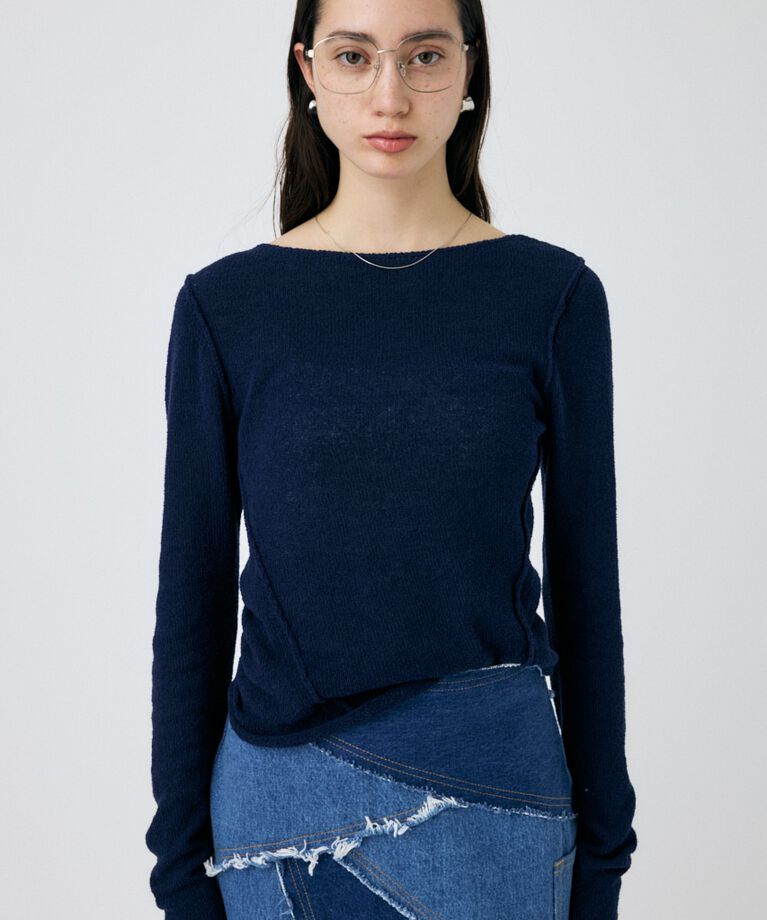 MOUSSY「LOOSE KNIT ロングスリーブTEE」|ニット・セーター|