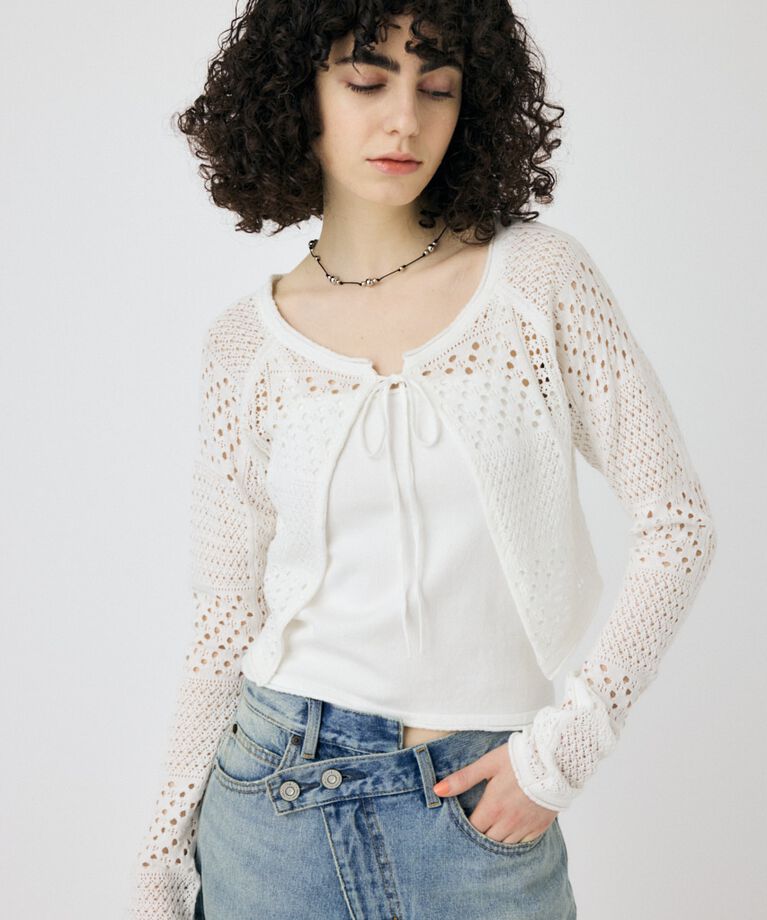 MOUSSY「OPENWORK KNIT アンサンブル」|ニット・セーター|