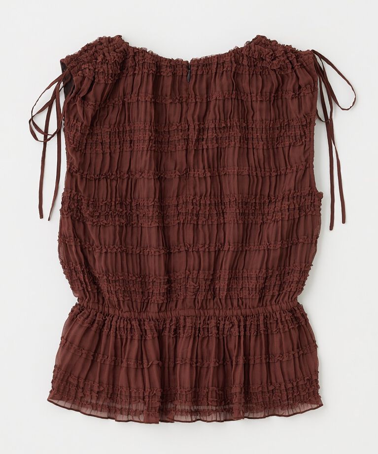 MOUSSY「FRILL CHIFFON ブラウス」|シャツ・ブラウス|