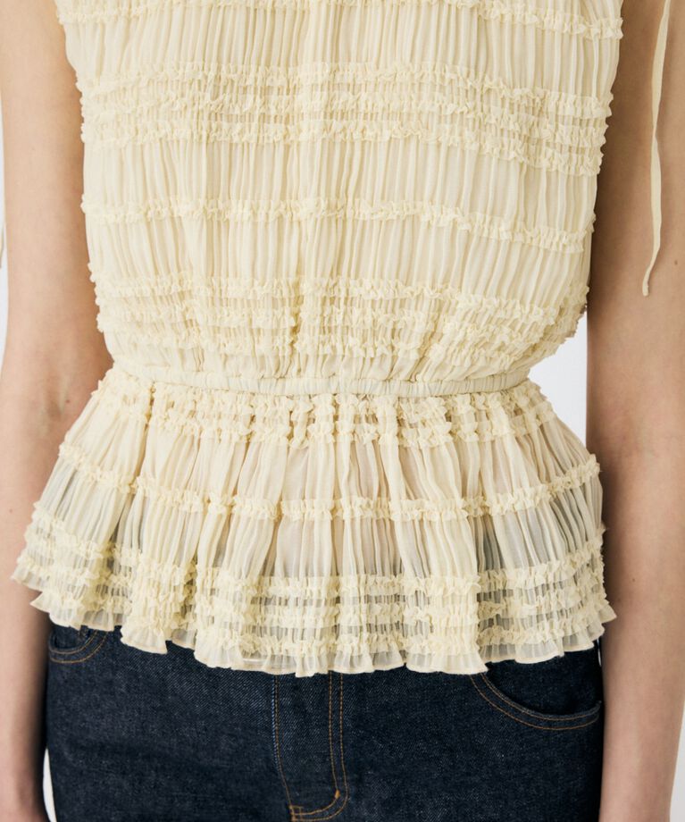 MOUSSY「FRILL CHIFFON ブラウス」|シャツ・ブラウス|