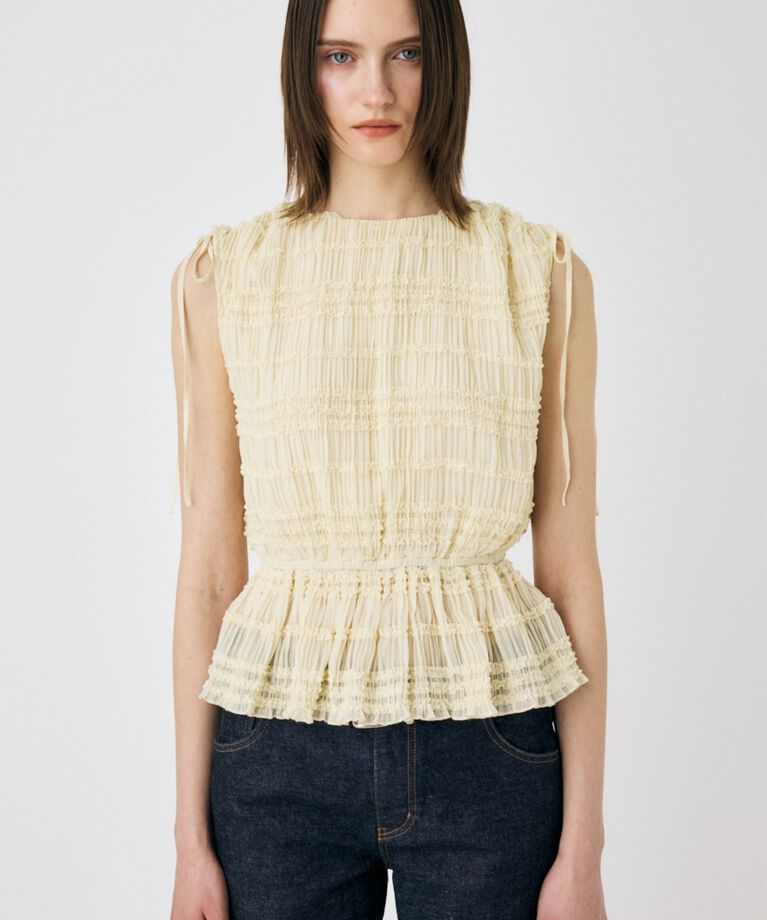 MOUSSY「FRILL CHIFFON ブラウス」|シャツ・ブラウス|