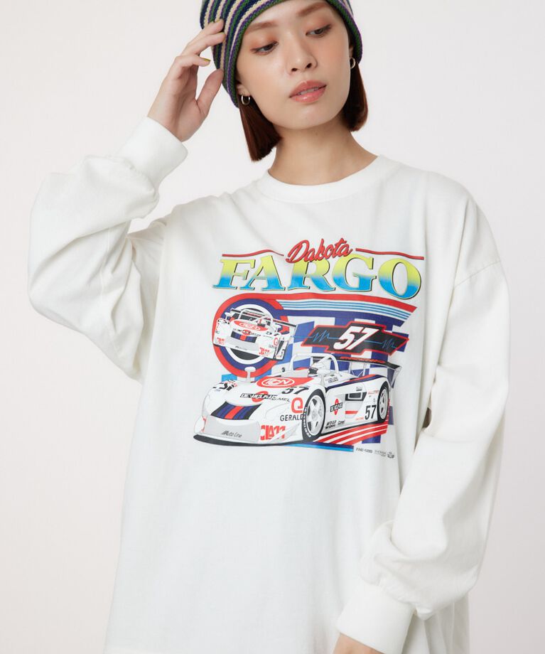 RODEO CROWNS「G/O AUTO RACING ロングTシャツ」|Tシャツ・カットソー|O/WHT1