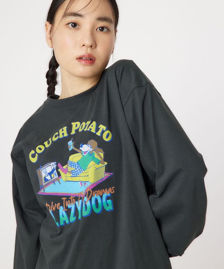 RODEO CROWNS「COUCH POTATO ロングスリーブTシャツ」|Tシャツ・カットソー|C.GRY