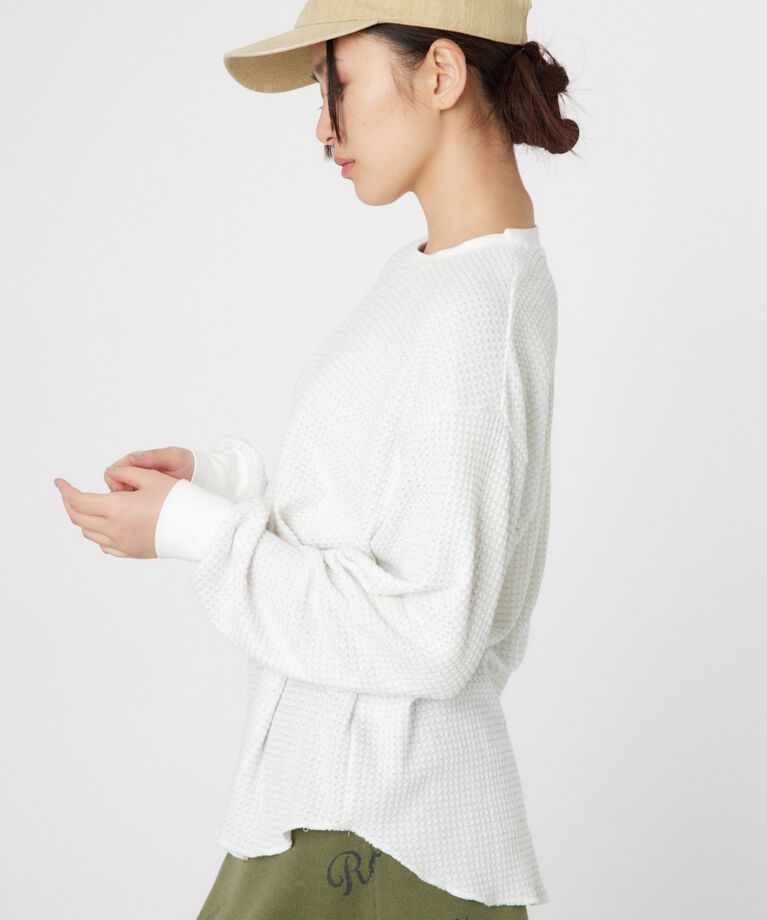 RODEO CROWNS「ラメワッフルトップス」|Tシャツ・カットソー|