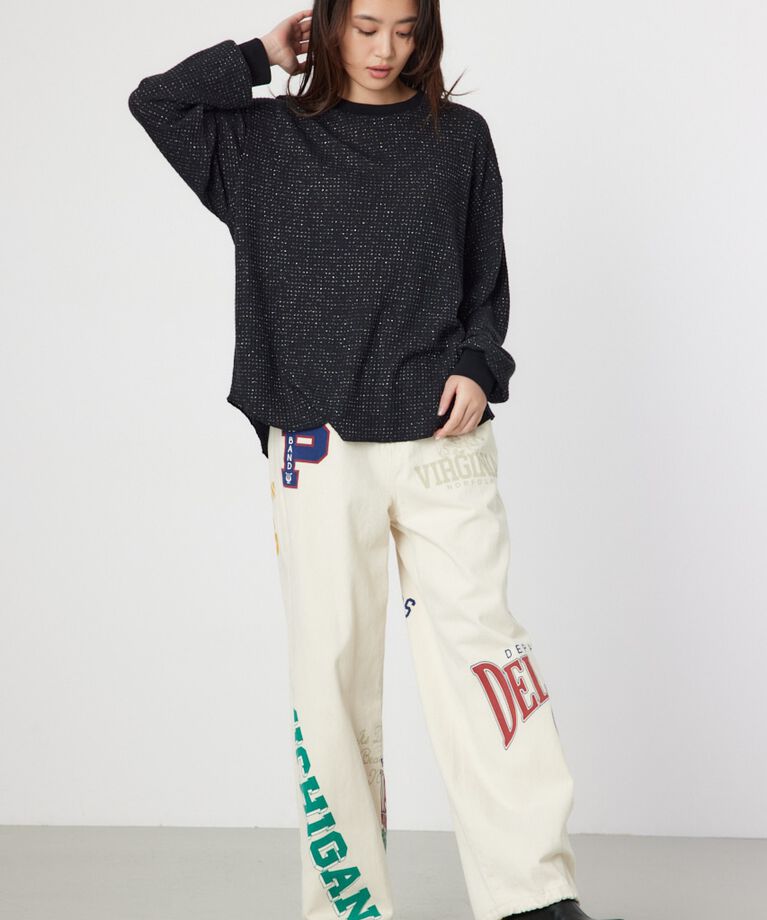 RODEO CROWNS「ラメワッフルトップス」|Tシャツ・カットソー|