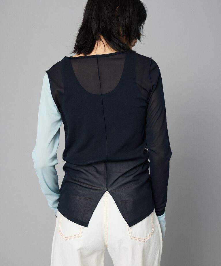 HeRIN.CYE「Crew neck mesh inner tops」|Tシャツ・カットソー|
